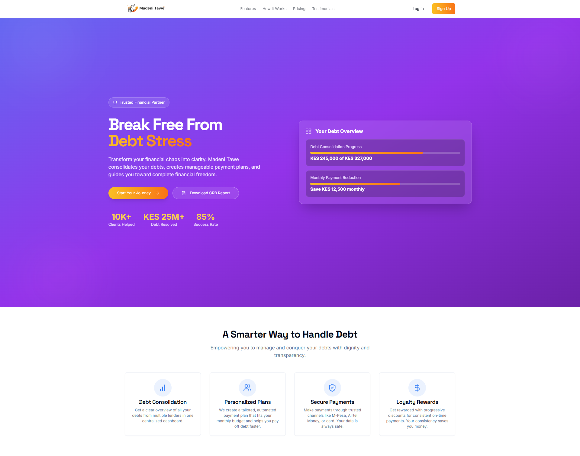 Madenitawe fintech website by Cyril Creatives