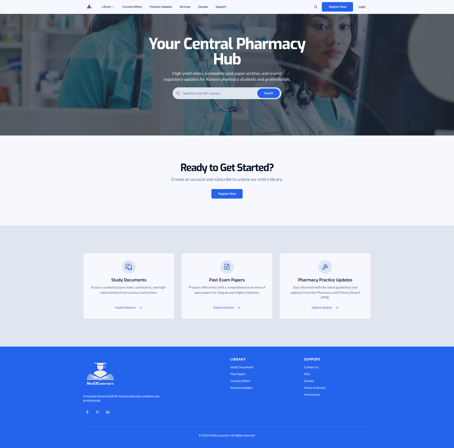 Medixlearners pharmacy education platform by Cyril Creatives